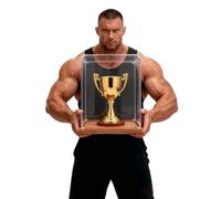 Teca Plexiglass Vetrina Impilabile per Medaglie e Trofei - Scatola di Magazzino in Acrilico Visibile con Base in Legno, Contenitori per Collezionismo Mostra Hobby(15x20xH25cm/6x8x10")