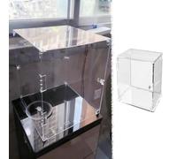 Teca Plexiglass Vetrina in Acrilico con Ante, Vetrina Trasparente Alta 10, 15, 20, 25, 35, 40, 50 cm, Scatole Decorative per Scrivania, Oggetti da Collezione(L25xW35xH45cm/10x14x18")