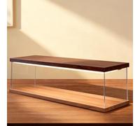 teca plexiglass Vetrina in Acrilico con Luce LED, Vetrina in Acrilico Trasparente, Cubo Espositivo in Spesso per Action Figure/ Trofei/ Contenitori La Casa(60x15x15cm/24x6x6in)