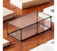 Teca Plexiglass Vetrina in Acrilico con Struttura in Lega, Vetrina per Hobby Trasparente Impermeabile Lunga 15 20 25 30 35 50 55 cm, Scatole per Giocattoli Quadrate Impilabili(60x60xH60cm/24x24x24in)