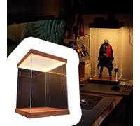 Teca Plexiglass Vetrina in Acrilico per Figure con Luce Integrata, Scatola in Vetro Trasparente Antipolvere, Scatole Portaoggetti Alte 70, 60, 50, 40, 40, 30, 25, 15 cm(L20xW35xH50cm/8x14x20")