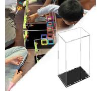 Teca Plexiglass Vetrina in Acrilico Trasparente Fai da Te, Scatola Antipolvere da Banco per Oggetti da Collezione, Vetrina a Cubo Alta 10, 15, 20, 25, 30, 40, 50 cm(L30xW30xH40cm/12x12x16")