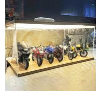 Teca Plexiglass Vetrina In Acrilico Trasparente per Piccoli Oggetti Luce, Scatola Portaoggetti Antipolvere Extra Lunga Grande Sportello, Scatole Acrilico Miniature(45x30x25cm/18x12x10in)