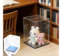 Teca Plexiglass Vetrina per Bambole in Piedi da 10, 20, 30, 35, 40, 50 cm, Scatole in Acrilico per Libri/Scarpe/Corone/Carte/Oggetti da Collezione(L10xW10xH15cm/4x4x6")