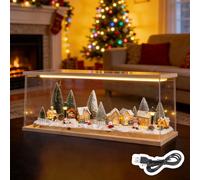 teca plexiglass Vetrina Rettangolare in Acrilico Illuminata per Oggetti da Collezione, Scatola Espositiva Trasparente, Grande Scatola Organizer(60x35x35cm/24x14x14in)