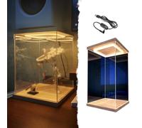 Teca Plexiglass Vetrine Espositive Alte In Acrilico Trasparente Leggero, Vetrina Antipolvere Anta, 10/15/20/25/30/40/50/60cm Scatola Collezione Action Figure Statuette(25x20x25cm/10x8x10in)