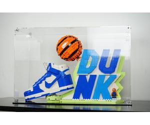 Teca vetrina figure per set lego 43008 nike dunk plexiglass 3mm