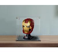 Teca vetrina figure set Lego 76165 Casco di Iron Man display case plexiglass 3mm
