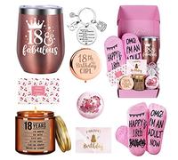 Tecanne Regali per il 18° compleanno per ragazze, cesti regalo di buon compleanno per le tue migliori amiche, sorelle, figlia, migliori idee regalo per ragazze di 18 anni