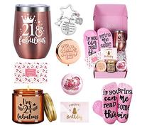 Tecanne Regali per il 21° compleanno per lei, cesti regalo di buon compleanno per le tue migliori amiche, sorelle, figlia, migliori idee regalo per ragazze di 21 anni
