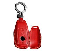TECART Custodia intelligente in pelle per chiave auto, adatta per Mercedes Benz A C E S G LC CLE CLA W177 W205 W213 W222 S63 AMG Custodia per chiave portatile, accessorio chiave 3 4 tasti