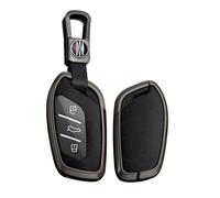 TECART Custodia intelligente per chiave auto, adatta per MG 4 EV MG EHS EZS EV GT HS ZS ZX MG4 MG5 MG6 per Roewe RX3 RX5 Custodia in pelle Custodia per chiavi accessori chiave A 3 tasti, Nero, 3-Taste