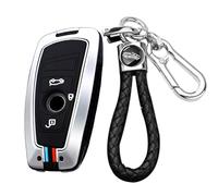 TECART Custodia intelligente per chiavi dell'auto, adatta per BMW F20, F30, G20, F31, F34, F10, G30, F11, X3, F25, X4, I3, M3, M4, 1, 3, 5 pezzi, accessori per chiavi auto, 3, 4 tasti, 3A argento,