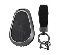 TECART Custodia per chiave auto, adatta per Volvo Evro 5 VNL VNM FM FH VN FL Euro 5 Truck 630 670 780 880 Custodia per chiavi in lega di zinco pelle Smart Telecomando Cover 2 tasti T Nero
