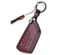 Tecart Custodia per Chiave Auto Compatibile con VW Volkswagen Cupra Formentor Golf 8 MK8 Multivan Seat Leon per Skoda Octavia Portachiavi Cover 5 Tasti Lega di Zinco Pelle Custodia per Chiave