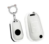 TECART Portachiavi adatto per Peugeot 208 2008 3008 4008 5008 per Citroen C3 C4 C5 DS6 DS7 per Ople TPU Smart Chiave Auto Custodia 3 Tasti Custodia Chiave Protettiva Accessori Auto B Bianco