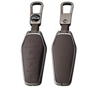 TECART Portachiavi in lega di zinco, adatto per BYD Atto 3 Han Tang, delfino, Yuan, Qin, Delfino, canzone Pro-DM-i, portachiavi con 4 pulsanti, Marrone D, 4 buttons