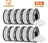 TECBEARS 10KG Bianco PLA Filamento per stampante 3D Filamento PLA 1,75mm