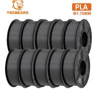 TECBEARS 10KG Grigio PLA Filamento per stampante 3D Filamento PLA 1,75mm