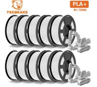 TECBEARS 10KG PLA+ Bianco PLA Plus 1,75mm Filamento consumabile per stampanti 3D