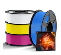 TECBEARS Filamento PLA CMYK Bundle 1.75mm 4KG,Filamento per Stampante 3D, Precisione Dimensionale +/- 0.02mm, CMYK Filament Lithophane