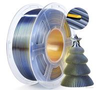 TECBEARS Filamento PLA Silk 1.75mm 1KG, 3D Dual Color Silk PLA Plus Bobina da 1KG, 360° svela vari colori, Precisione Dimensionale +/- 0.02 mm, PLA Silk Seta Bicolore Nero+Oro Filament