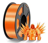 TECBEARS Filamento PLA Silk 1.75mm 1KG, Filamento Silk Shiny PLA Plus con Superficie di Stampa Lucida, Precisione Dimensionale +/- 0.02 mm, Bobina da 1000G, Seta Arancione