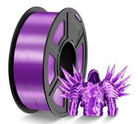 TECBEARS Filamento PLA Silk 1.75mm 1KG, Filamento Silk Shiny PLA Plus con Superficie di Stampa Lucida, Precisione Dimensionale +/- 0.02 mm, Bobina da 1000G, Seta Viola