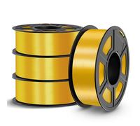 TECBEARS Filamento PLA Silk 1.75mm 4KG, Filamento Silk Shiny PLA Plus con Superficie di Stampa Lucida, Precisione Dimensionale +/- 0.02 mm, Bobina da 1KG, Seta Oro