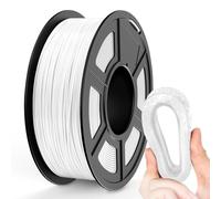 TECBEARS TPU Filament 1.75mm Blanc, Flexible Imprimante 3D Filament TPU, 95A TPU Précision dimensionnelle +/- 0,03 mm, Bobine de 1kg, Blanc