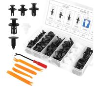 TECDW 100PCS Auto Clips Voiture,Clips De Fixation Avec Outil De DéMontage EtClé,Remplacement Universel Clips De Fixation Voiture Pour pare-chocs, garniture de porte, fixations d'aile
