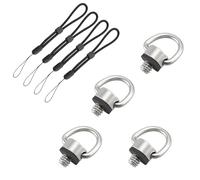 TECDW 4 Pezzi 1/4" Viti della Fotocamera, D-Ring Viti di Fissaggio Rapido per Cinghie per Fotocamera, Vite a Sgancio Rapido per Treppiede Piastra a Sgancio Rapido Bastone Selfie