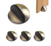TECDW 4 Pezzi Fermaporta da Pavimento, Ferma Porta da Pavimento Adesivo in Acciaio Inox, Fermaporte a Metà Cupola, Ferma Porte per Proteggere Porte, Pareti e Mobili (Bronzo)