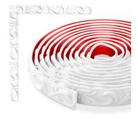 TECDW Modanatura Adesiva Flessibile, Cornice Adesiva per Pareti, boiserie adesiva, Per armadi, pareti, decorazioni per la casa (Bianco-3)