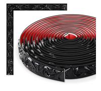 TECDW Modanatura Adesiva Flessibile, Cornice Adesiva per Pareti, boiserie adesiva, Per armadi, pareti, decorazioni per la casa (Nero-6)