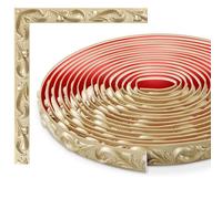 TECDW Modanatura Adesiva Flessibile, Cornice Adesiva per Pareti, boiserie adesiva, Per armadi, pareti, decorazioni per la casa (Champagne Oro-6)