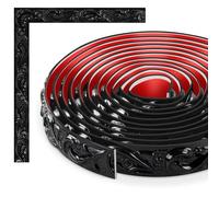 TECDW Modanatura Adesiva Flessibile, Cornice Adesiva per Pareti, boiserie adesiva, Per armadi, pareti, decorazioni per la casa (Nero-3)