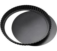 TECDW Stampo Crostata, 20cm Teglia Crostata con Fondo Amovibile, Tortiera per Crostata in Acciaio e Dotato di Rivestimento Antiaderente, Stampi Crostatine per Pasticci, Quiche, Crostate (heise, 20cm)