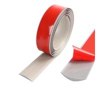 TECDW Strisce di Transizione del Pavimento, 4m x 4cm Striscia di Soglia Autoadesivo, Profilo di Transizione per Pavimento Impermeabile, Strisce di Copertura per Pavimenti Laminato (Rovere grigio)