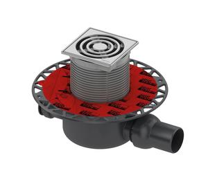 TECE drainpoint S scarico bagno, set completo, per installazione standard DN 50, 3601202, drainpoint S acciaio inox levigato [Canaline Doccia e Scarichi Bagno > Scarichi Bagno]