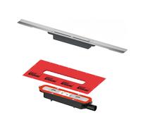 TECE drainprofile canalina doccia, per installazione in piano DN 40, 671000+673001, drainprofile acciaio inox spazzolato [Canaline Doccia e Scarichi Bagno > Canaline Doccia]