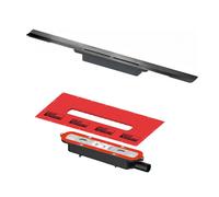 TECE drainprofile canalina doccia, per installazione in piano DN 40, 673001+671001, drainprofile nero cromato spazzolato [Canaline Doccia e Scarichi Bagno > Canaline Doccia]