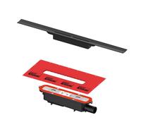 TECE drainprofile canalina doccia, per installazione standard DN 50, 671021+673002, drainprofile nero [Canaline Doccia e Scarichi Bagno > Canaline Doccia]