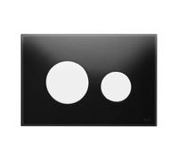 Plaque d'actionnement TECE WC Verre TECEloop pour la technologie à double quantité, 9240654, 9240654, Colorazione: Vetro Nero, Bottone Bianco