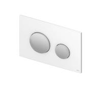 TECE Plaque de commande pour WC TECEloop, plastique, pour technique à deux quantités, 9240927, 9240927, Colorazione: bianco, tasti cromo lucido lucido