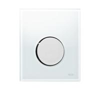 Plaque d'actionnement d'urinoir TECE Plaque d'actionnement d'urinoir TECEloop verre y compris cartouche, 9242660, 9242660, Colorazione: vetro bianco, tasti cromo lucido lucido