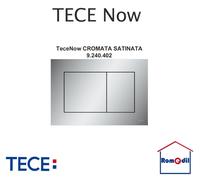 TECE Now Placca di comando doppio pulsante WC BIANCA CROMATA SATINATA
