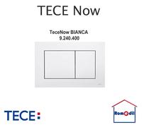 TECE Now Placca di comando doppio pulsante WC BIANCA CROMATA SATINATA