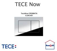 TECE Now Placca di comando doppio pulsante WC BIANCA CROMATA SATINATA
