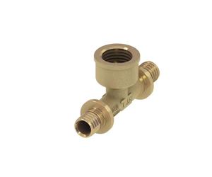 TECE TECEflex raccordo a T IG dimensione 16 x Rp 1/2 x 16, bronzo al silicio, 70